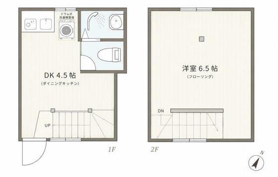 プルマージュ茗荷谷I(1DK/1階)の間取り写真