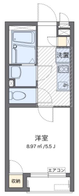 レオネクストブリッサ(1K/2階)の間取り写真