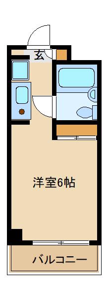 スカイコート和光(ワンルーム/4階)の間取り写真