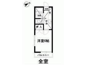 メゾントマト北白土(1K/2階)の間取り写真