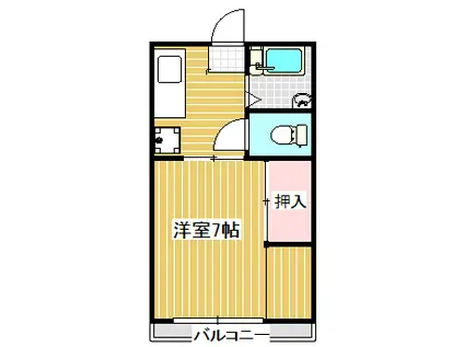 パナハイツ斉藤(1K/2階)の間取り写真