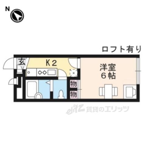 レオパレス淡海(1K/2階)の間取り写真