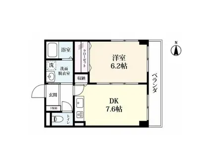 シンフォニイ駅前中央(1DK/4階)の間取り写真