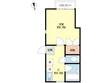 メゾン鴇田(1K/1階)の間取り写真