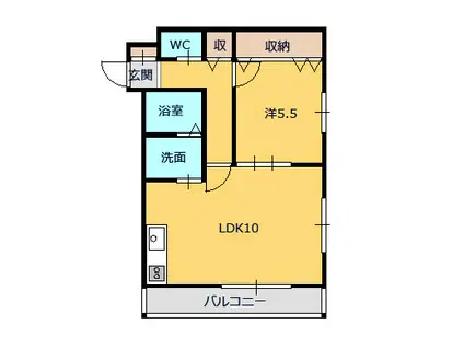 コンパス木の実町(1LDK/3階)の間取り写真