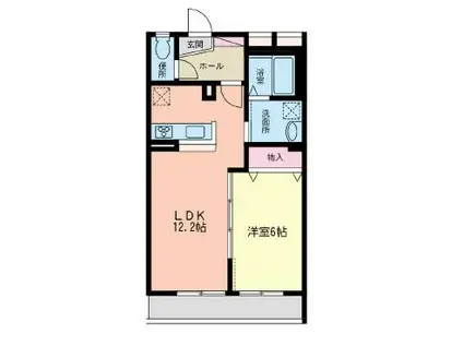 グリーンコーポ青木(1LDK/1階)の間取り写真