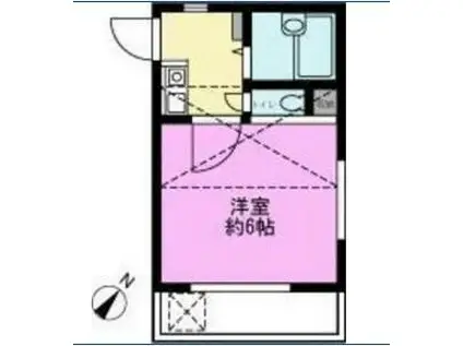サンレモン(1K/2階)の間取り写真