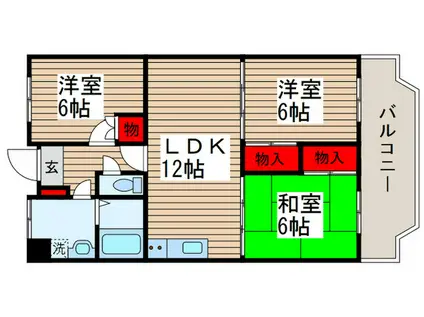 プレジオⅡ(3LDK/1階)の間取り写真
