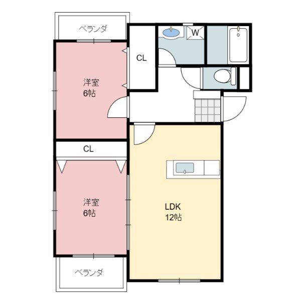 プレステージ加奈陀(2LDK/3階)の間取り写真
