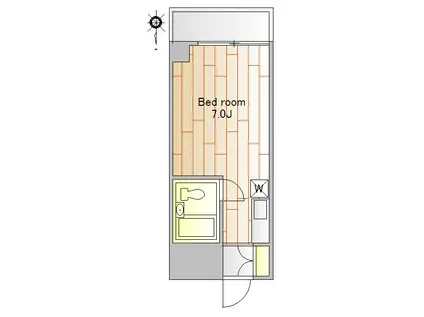 ハルモニア平町(ワンルーム/1階)の間取り写真