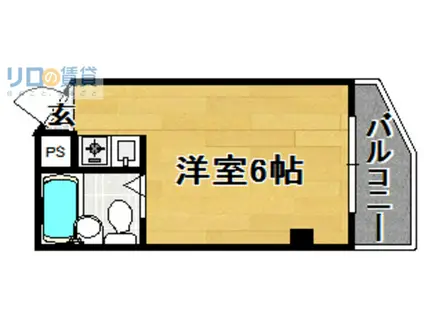 ノーヴァ鍵本(ワンルーム/3階)の間取り写真