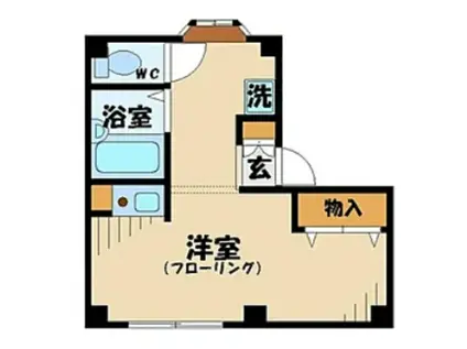 エスポワール(ワンルーム/1階)の間取り写真