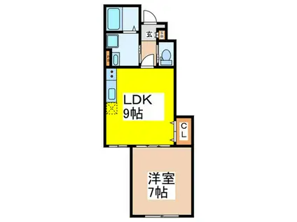 フォレスタ イルミチェッタ(1LDK/1階)の間取り写真