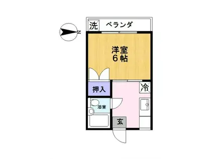 第2小川マンション(1K/3階)の間取り写真