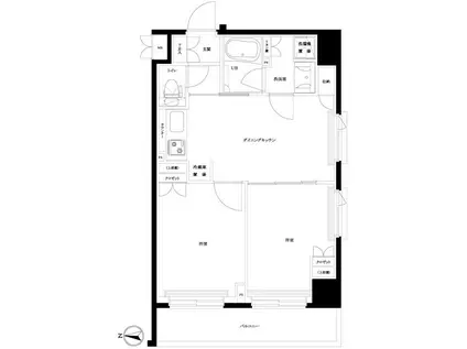 ルーブル西新井(2DK/2階)の間取り写真