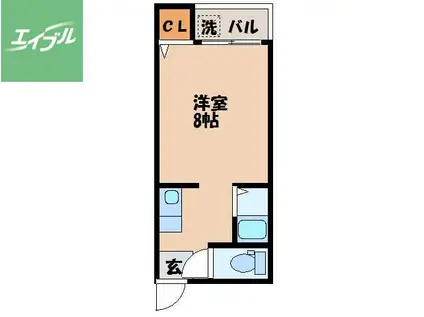 アネックスII(ワンルーム/2階)の間取り写真