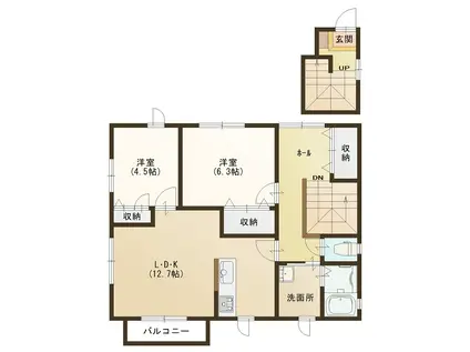 シャーメゾン77(2LDK/2階)の間取り写真