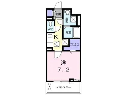 スプレッド与野(1K/1階)の間取り写真
