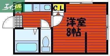 ヴィラコートL(1K/1階)の間取り写真