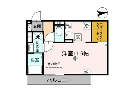 SINCERITE(ワンルーム/2階)の間取り写真