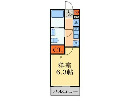 YSHOUSE(1K/3階)の間取り写真