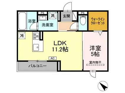 D-AVANCE 柱六番町 II(1LDK/3階)の間取り写真