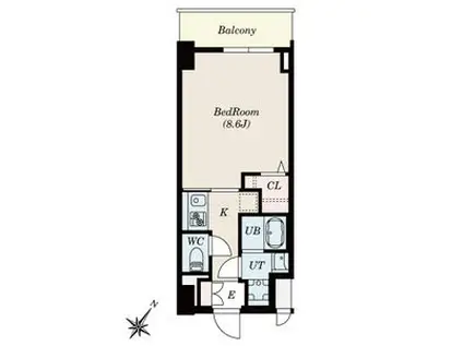 SーRESIDENCE安城ADORABLE(1K/2階)の間取り写真