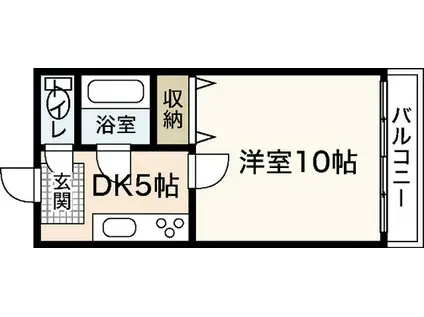 クレールミタキ(1DK/3階)の間取り写真