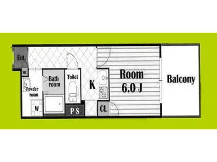 中之島ロイヤルハイツA(1K/2階)の間取り写真