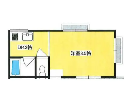 リフィーハウス(1K/2階)の間取り写真