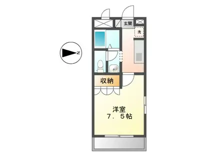 ソレイユYUKI(1K/1階)の間取り写真