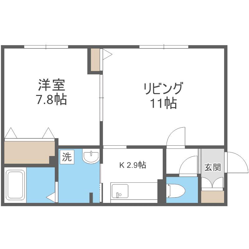 ノイズイッヒ(1LDK/2階)の間取り写真