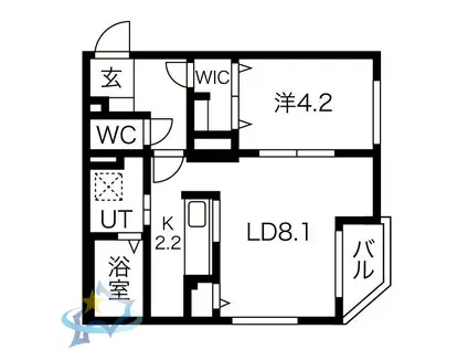 プレミアエグゼクティブⅡ(1LDK/3階)の間取り写真