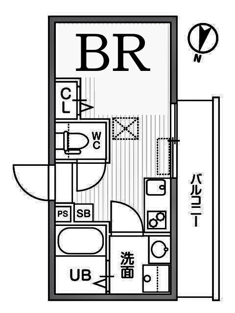 TS CUORE横濱元町(ワンルーム/2階)の間取り写真