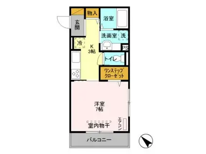 メゾン新浦安(1K/3階)の間取り写真