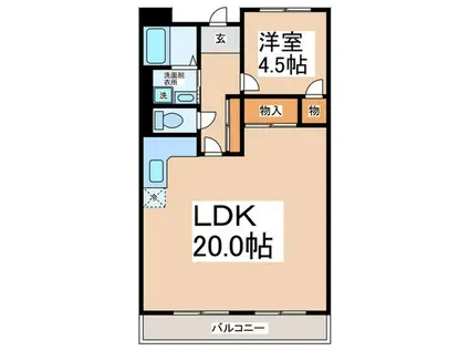 パークロイヤル(1LDK/3階)の間取り写真