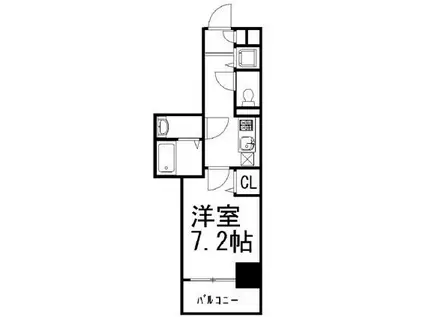 MO-I(1K/5階)の間取り写真