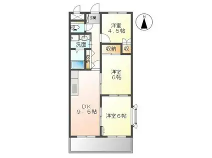 ステイブル円座(3DK/2階)の間取り写真