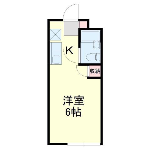 メゾンアランテB(1K/1階)の間取り写真