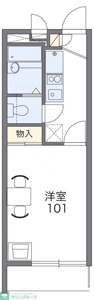 レオパレスポプラ(1K/2階)の間取り写真
