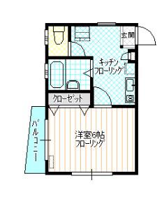 ルワージュ(1K/3階)の間取り写真