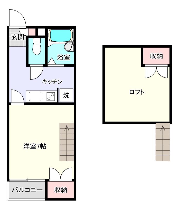 プレミー20(1K/2階)の間取り写真