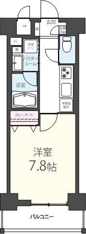 MAISON DO SOLEIL(1K/4階)の間取り写真