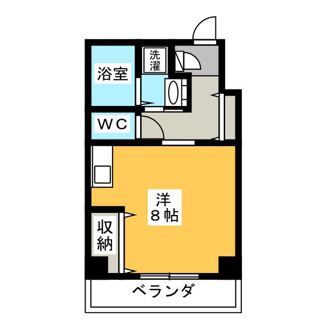 ベルータカギ(ワンルーム/3階)の間取り写真