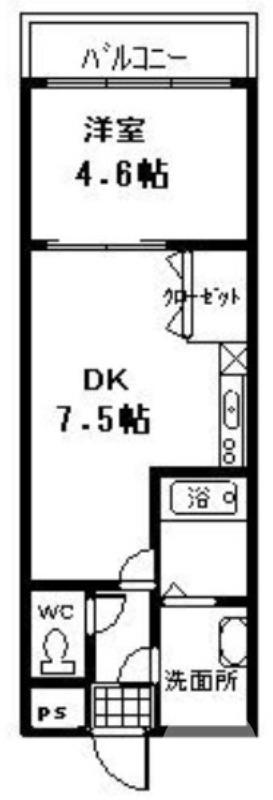 フジパレス堺浜寺石津(1DK/2階)の間取り写真