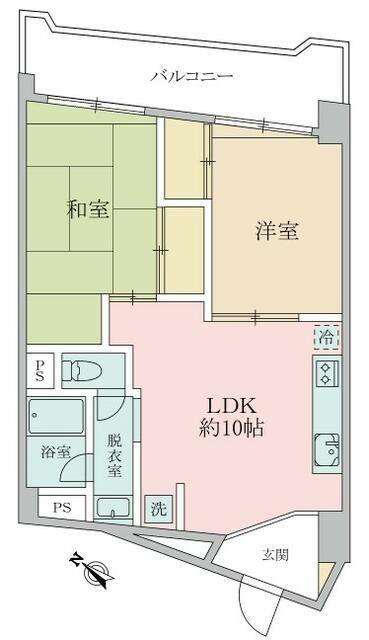 ドエルC&T(2LDK/4階)の間取り写真