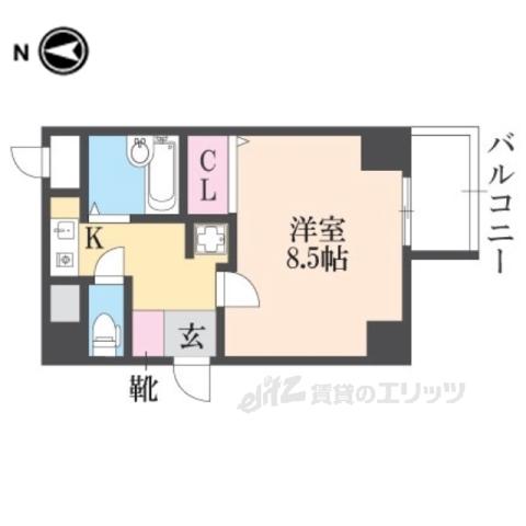 サムティ上堀川(1K/7階)の間取り写真
