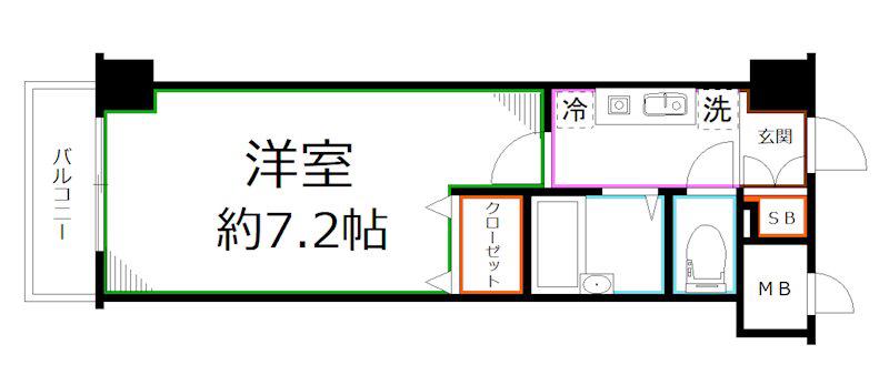ガラ・ステージ国分寺(1K/4階)の間取り写真