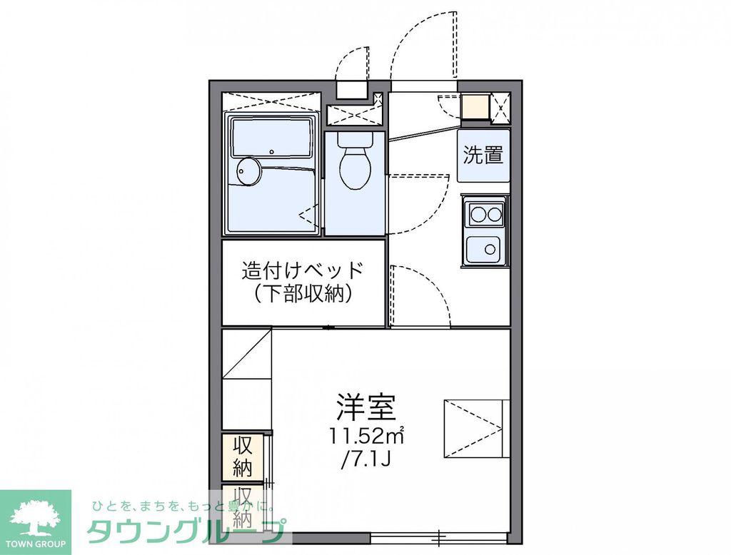 レオパレスレルヒェ(1K/2階)の間取り写真