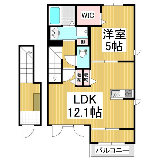 プティOIWAKE(1LDK/2階)の間取り写真